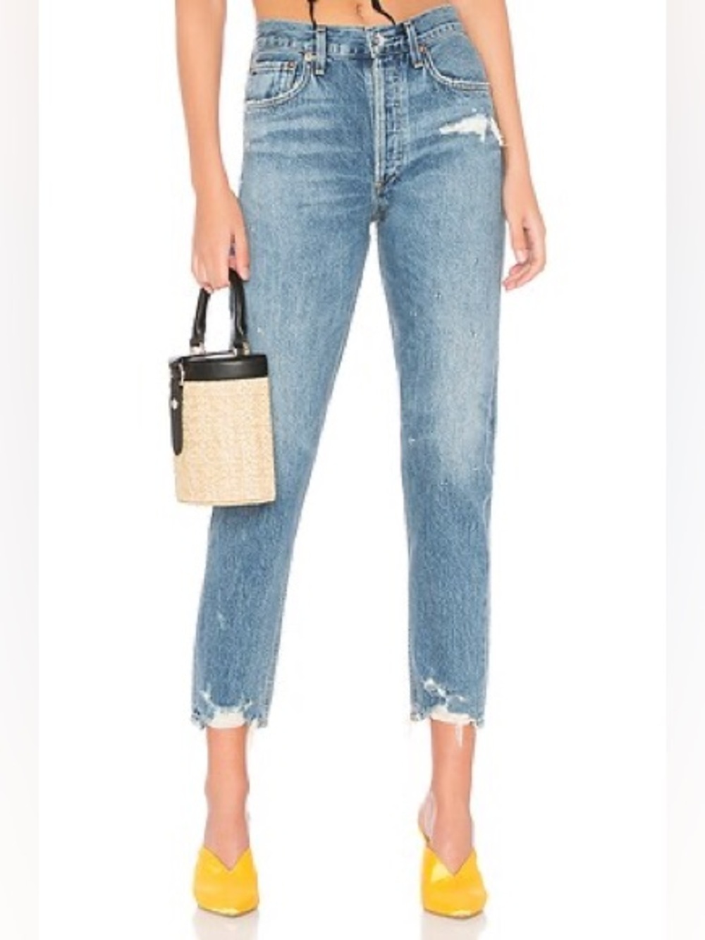 AGOLDE jamie high rise classic jeans Size 32 colour grade Distressed Casual